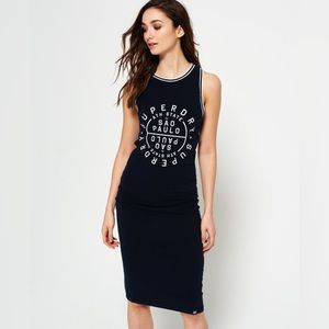 Superdry Tipped midi dress